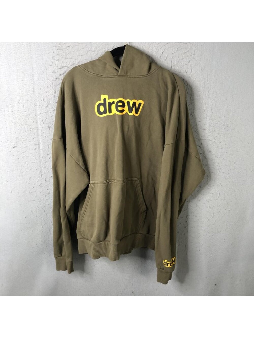 Drew House Hoodie Mens XL Green Logo Pullover Sweatshirt Fleece Oversized